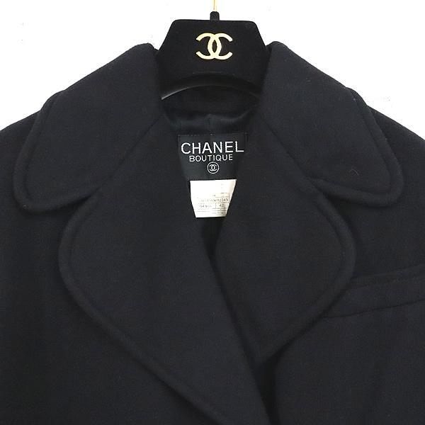 広尾店】美品 シャネル CHANEL ダブルブレスト ロングコート カシミヤ
