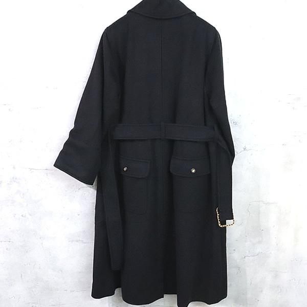 ⭐︎CHANEL ロングコート　カシミヤ100% シャネル ロングコートカシミヤ100 金ボタン ダブルブレスト Aライン