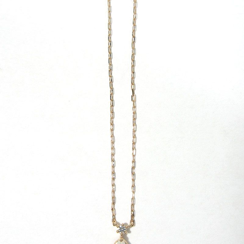 ★美品★4℃（ヨンドシー） K10ピンクゴールド ネックレス しずくモチーフ K10ピンクゴールド ネックレス | 111736123122 | 【公式】4