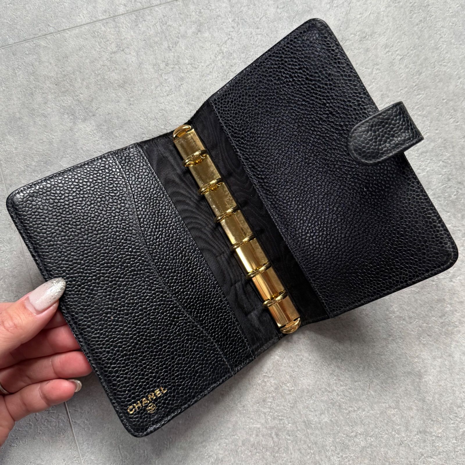 CHANEL シャネル ココマーク キャビアスキン 手帳カバー アジェンダ