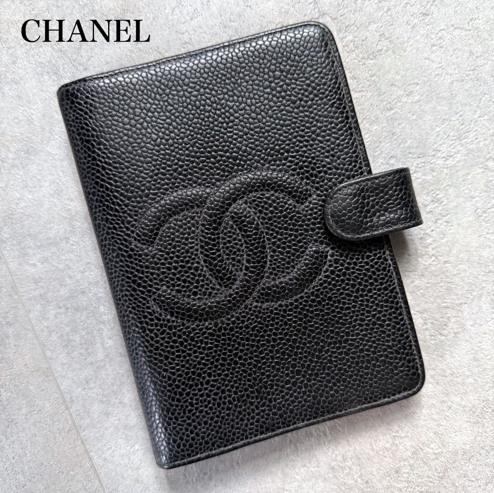 CHANEL シャネル ココマーク キャビアスキン 手帳カバー アジェンダ