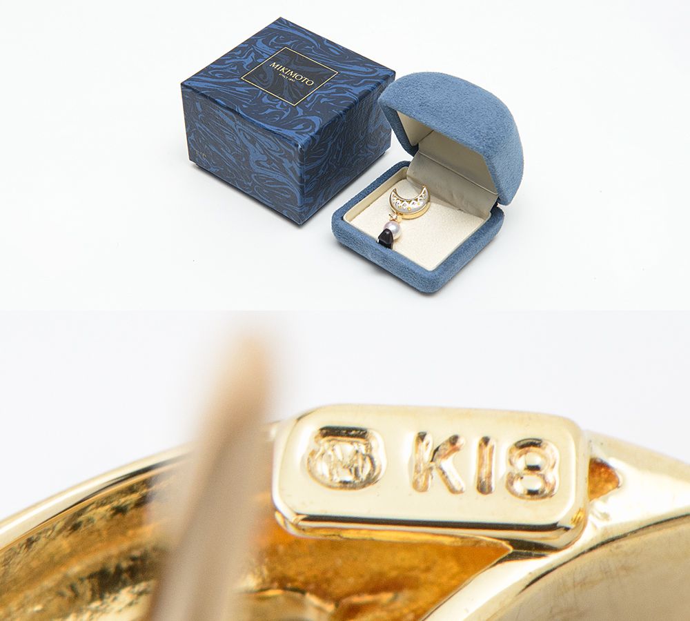 ミキモト ピクウェ 三日月&星 7.3mm アコヤ真珠 ブローチ - メルカリ