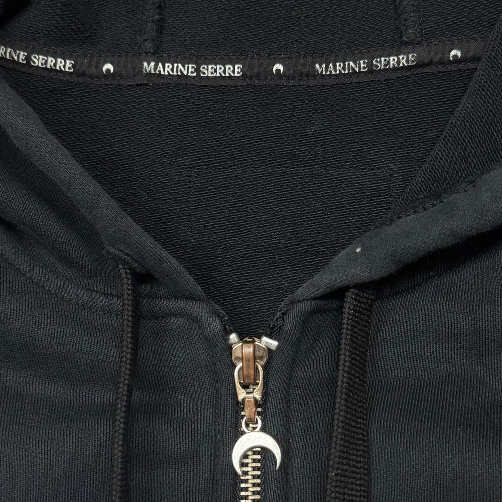 MARINE SERRE Moon Logo Zip Hoodie ムーンロゴジップフーディ 