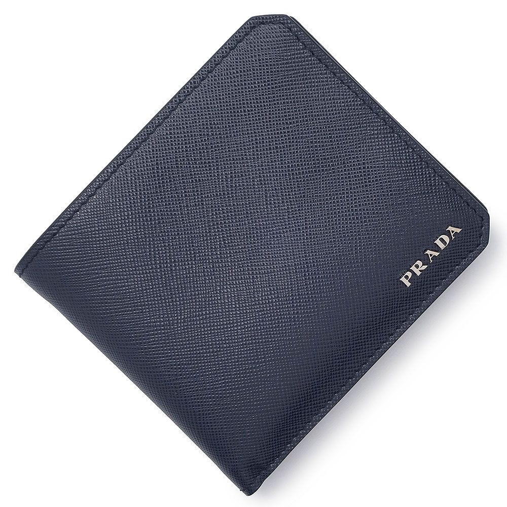 プラダ 二つ折り財布 サフィアノ サフィアーノ コーナー カーフレザー