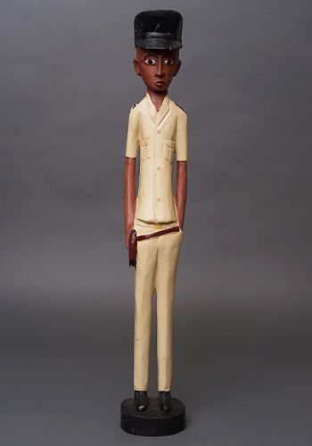 アフリカ コートジボワール コロン人形 XLサイズ No.13 ポリスマン