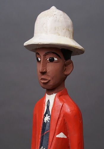 アフリカ コートジボワール コロン人形 XLサイズ No.14 レッド