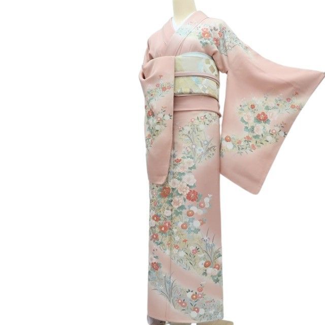 百華❀Y4283◇美品未着用 金駒刺繡 手縫い仕立て 正絹 訪問着 着物