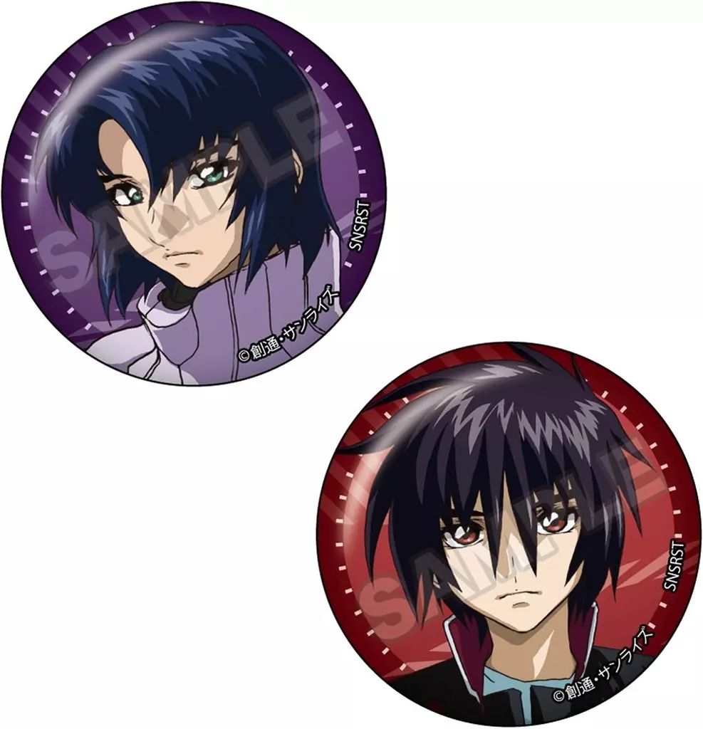 中古】バッジ・ビンズ B.アスラン・ザラ＆シン・アスカ ペア缶バッジ