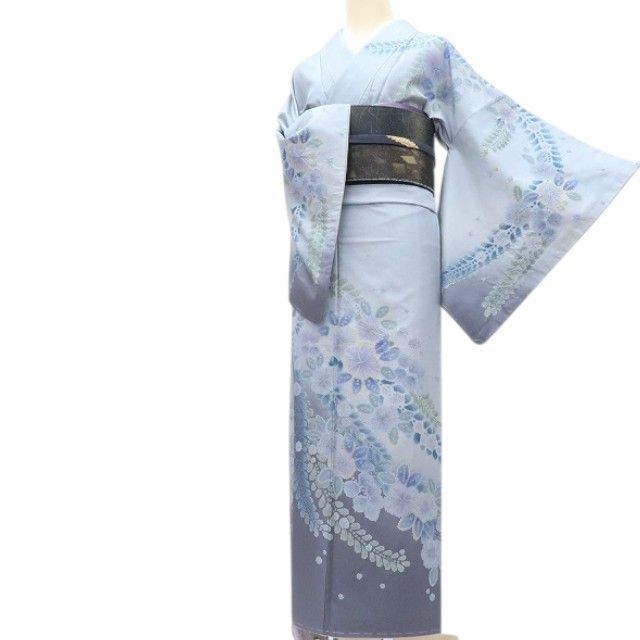 百華❀Y4284◇作家物落款 大島紬 絞り 手縫い仕立て 正絹 紬訪問着