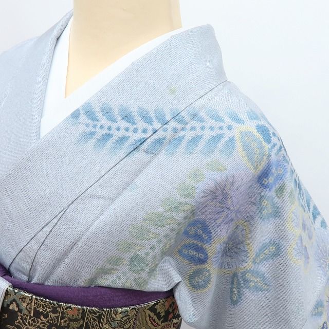 百華❀Y4284◇作家物落款 大島紬 絞り 手縫い仕立て 正絹 紬訪問着