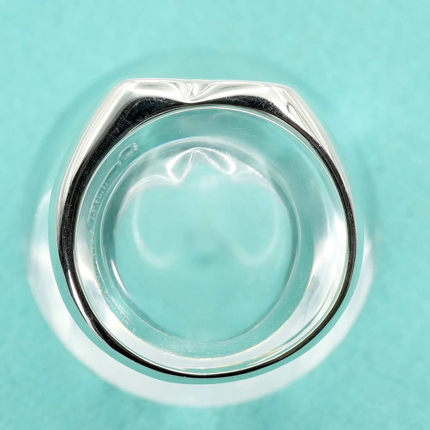 【極美品】ティファニー　アトラスカーブドリング　21号　メンズ/レディース 極美品】ティファニー アトラスカーブドリング 21号 メンズ/レディース