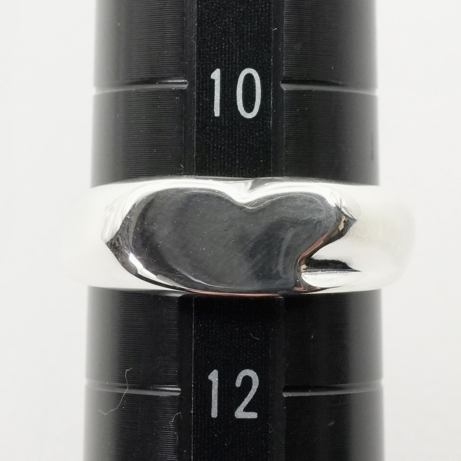 極美品11号 ティファニー カーブド ハート シグネット リング/25-2556