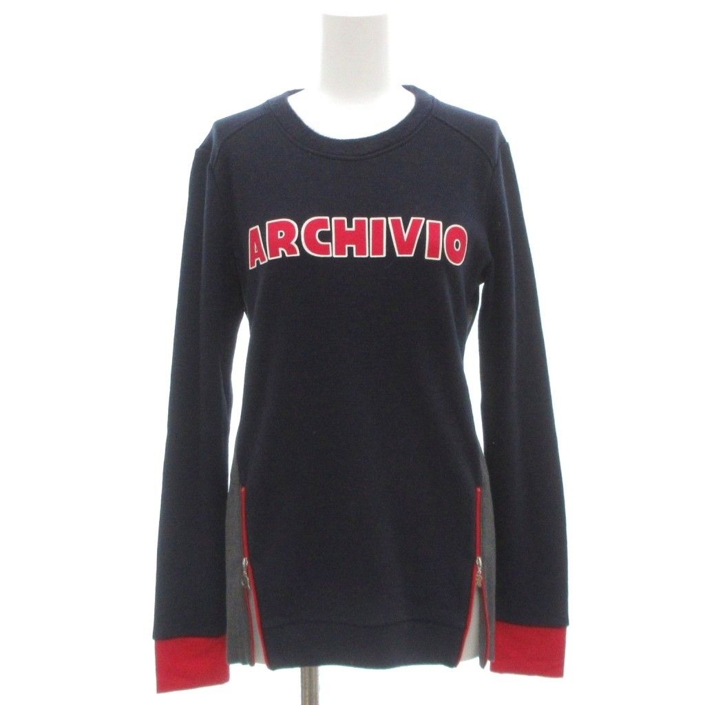 アルチビオ archivio トレーナー プルオーバー ニット切替 ジップ