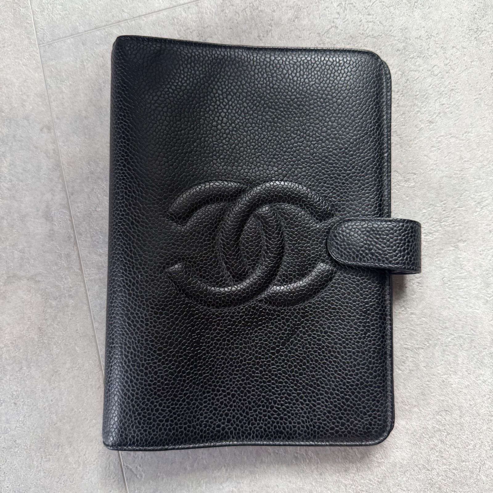 CHANEL シャネル ココマーク キャビアスキン 手帳カバー アジェンダ 