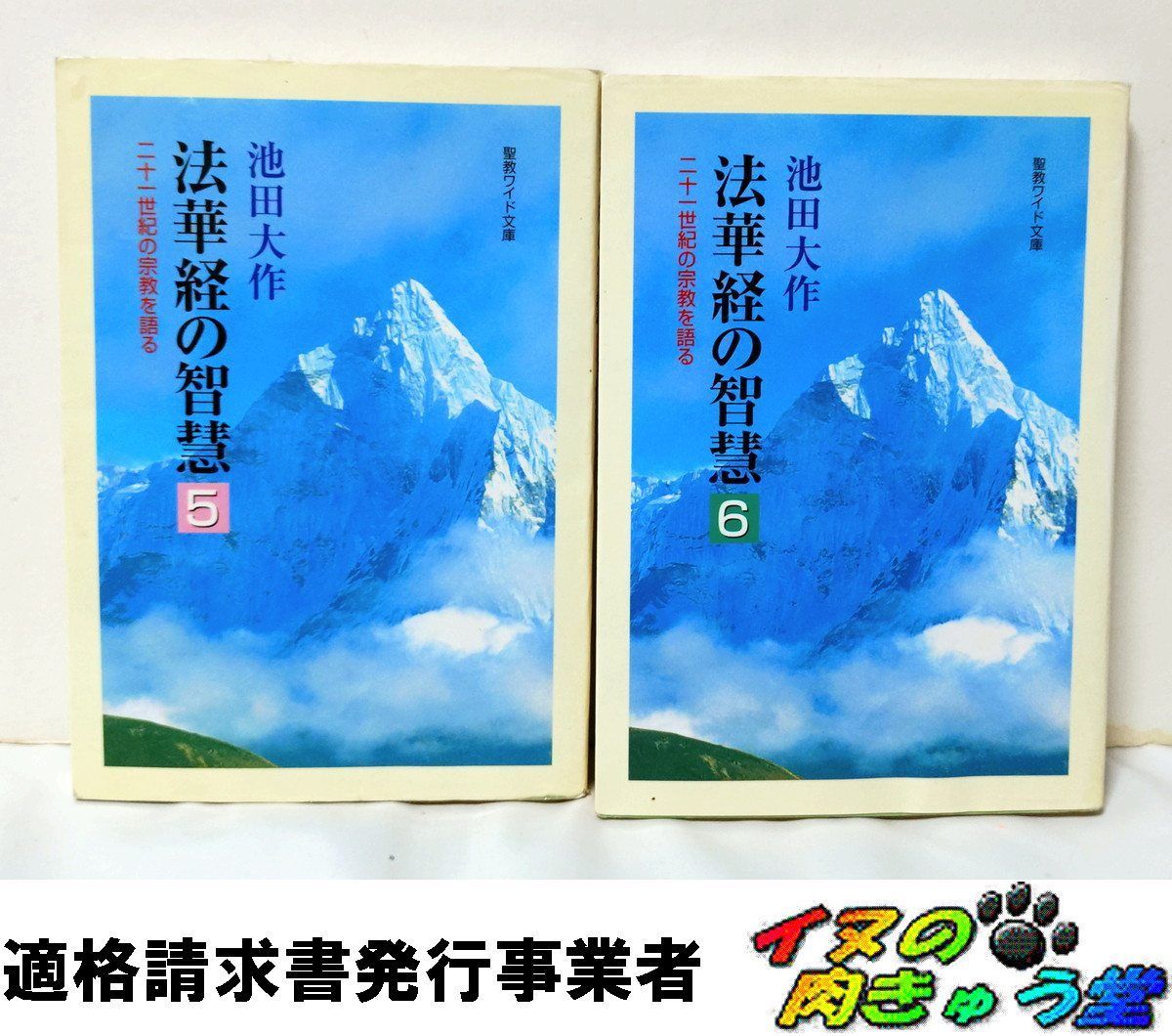 法華経の智慧 二十一世紀の宗教を語る 2冊 5巻 + 6巻 聖教ワイド文庫