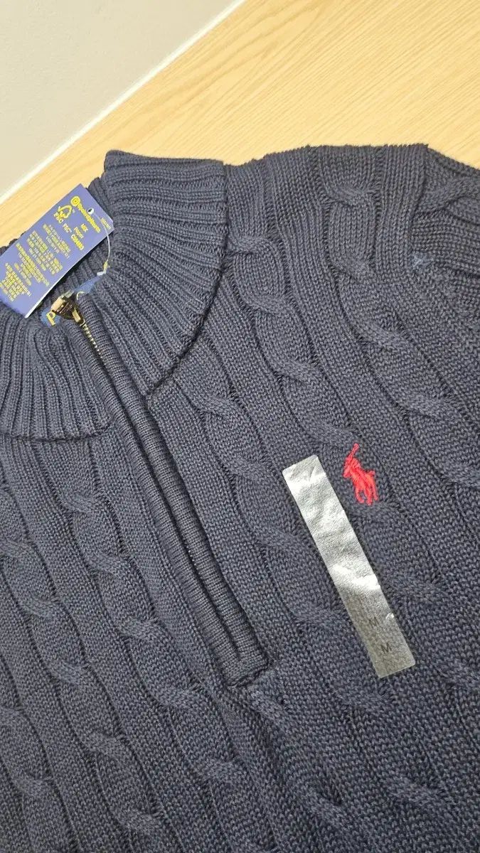 POLO RALPH ケーブルニット ネイビー LAUREN ポロラルフローレン M