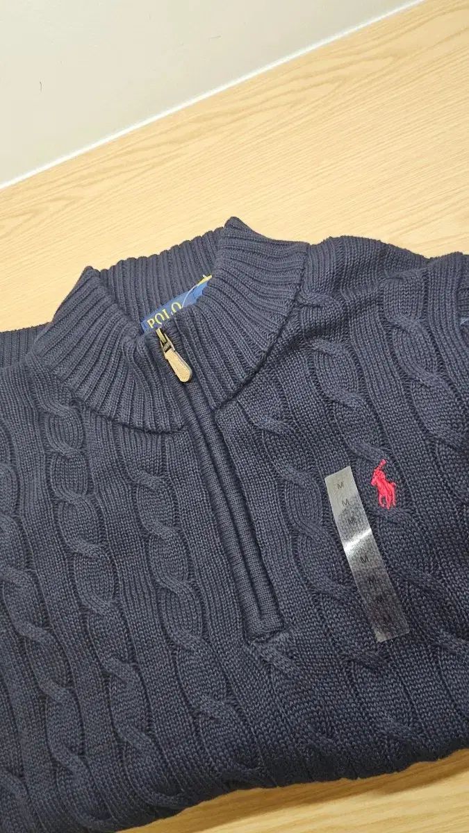 POLO RALPH ケーブルニット ネイビー LAUREN ポロラルフローレン M