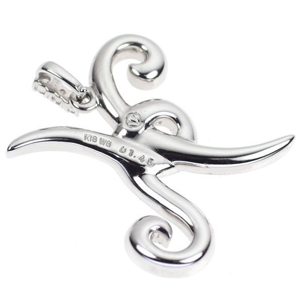 ローズヴィフ K18WG ダイヤモンド ペンダントトップ 1.45ct イニシャル