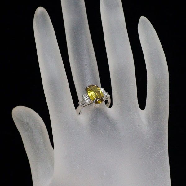 Pt900 スフェーン ダイヤモンド リング 3.00ct D0.39ct - メルカリ