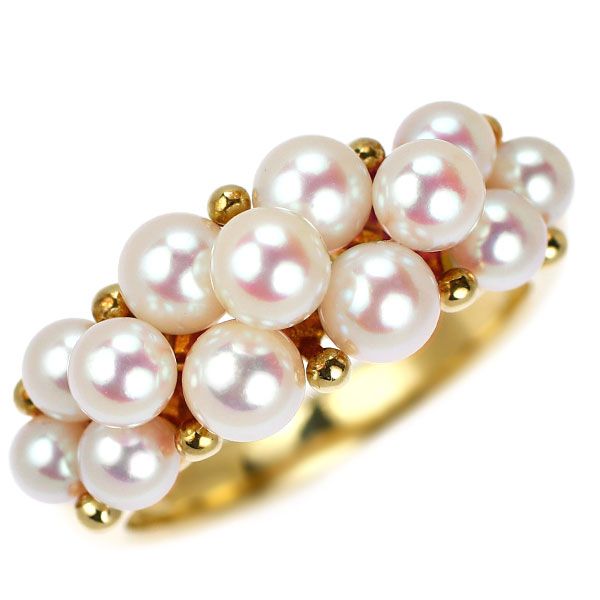 ミキモト K18YG アコヤベビーパール リング 径約3.0-4.0mm - メルカリ
