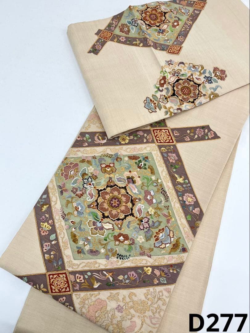 明綴れ 袋帯 鳥 唐花 正絹 お太鼓柄 D277 - メルカリ