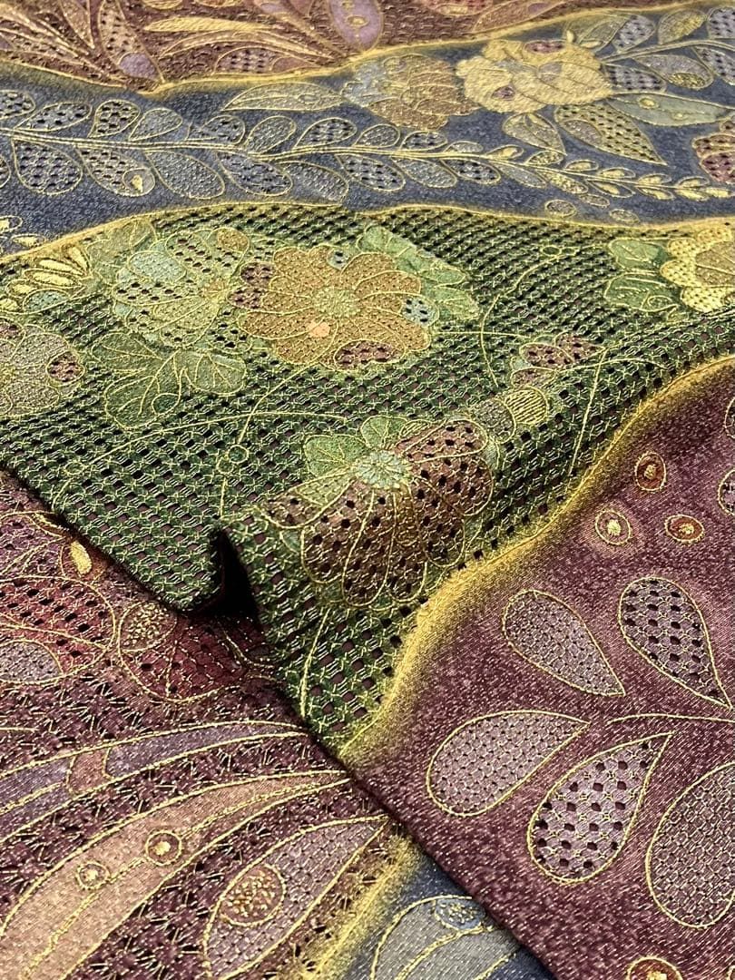 蘇州刺繍 汕頭刺繍 訪問着 金通し 正絹 A138 - メルカリ