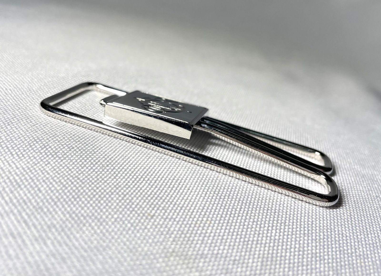 美品 Dior ディオール CDR ロゴ マネークリップ シルバー 札挟み 財布