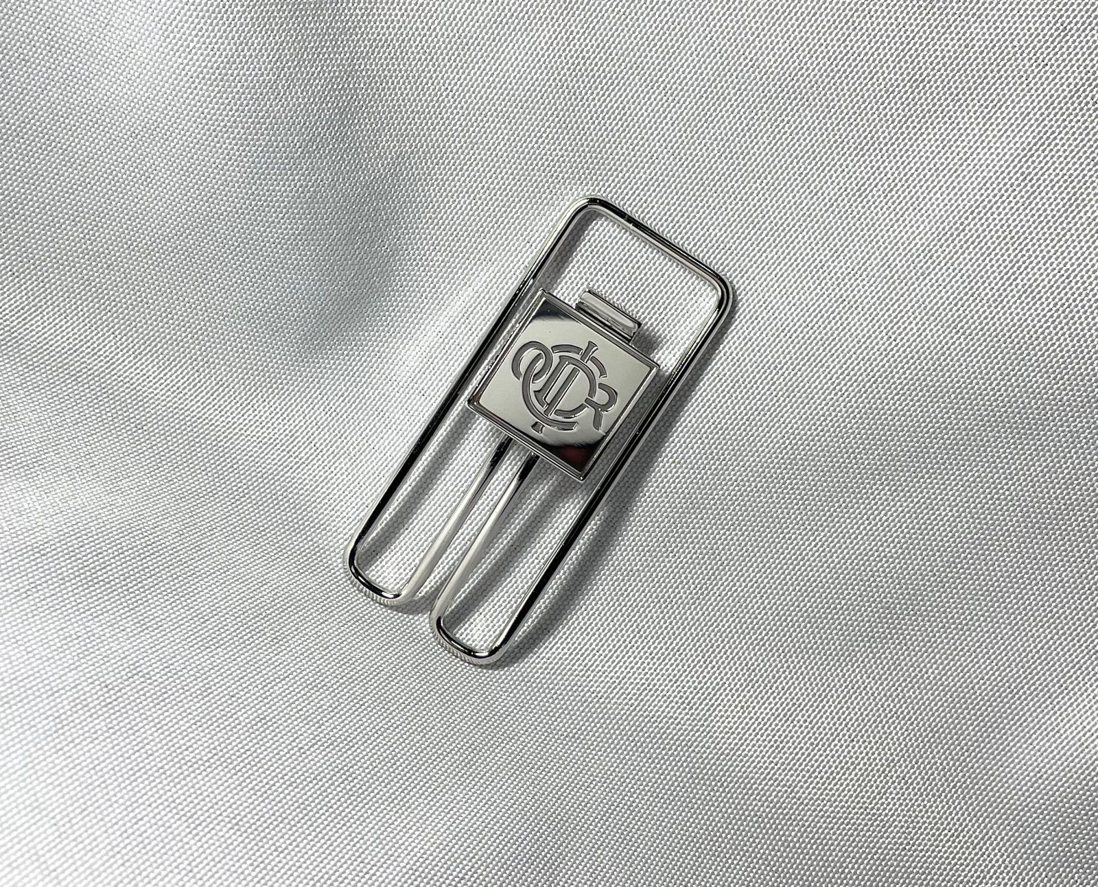 Christian Dior シルバー マネークリップ 中古】【箱付き】 Christian Dior クリスチャンディオール メタル ロゴ