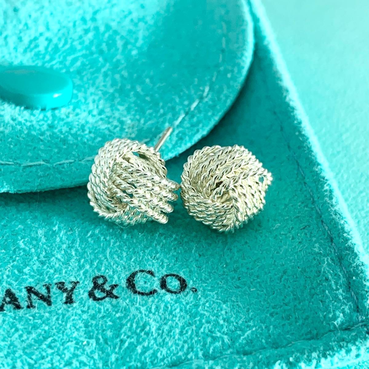 ティファニー 希少 サマセット メッシュ ボール ピアス シルバー P73