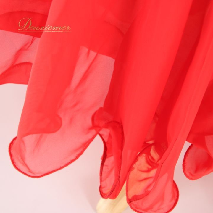 Leirena （レイリーナ）フリルロングワンピース 社交ダンス パーティドレス Leirena （レイリーナ）フリルロングワンピース 社交ダンス パーティ