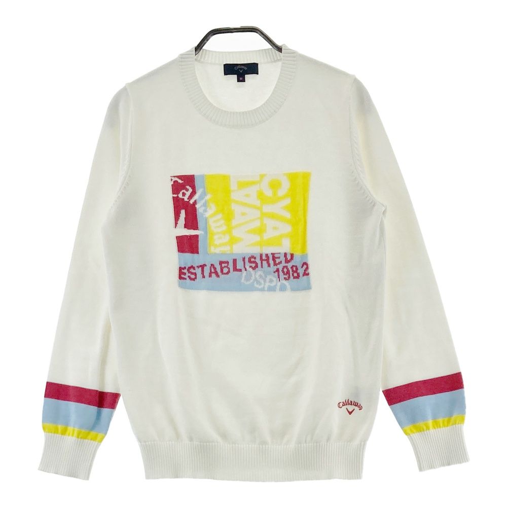 サイズ：M CALLAWAY キャロウェイ ニットセーター ホワイト系