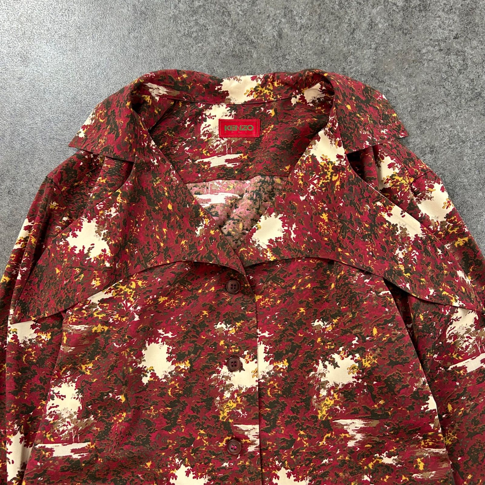 日本製 90s Vintage KENZO ケンゾー 長袖 デザイン シャツ ブラウス 