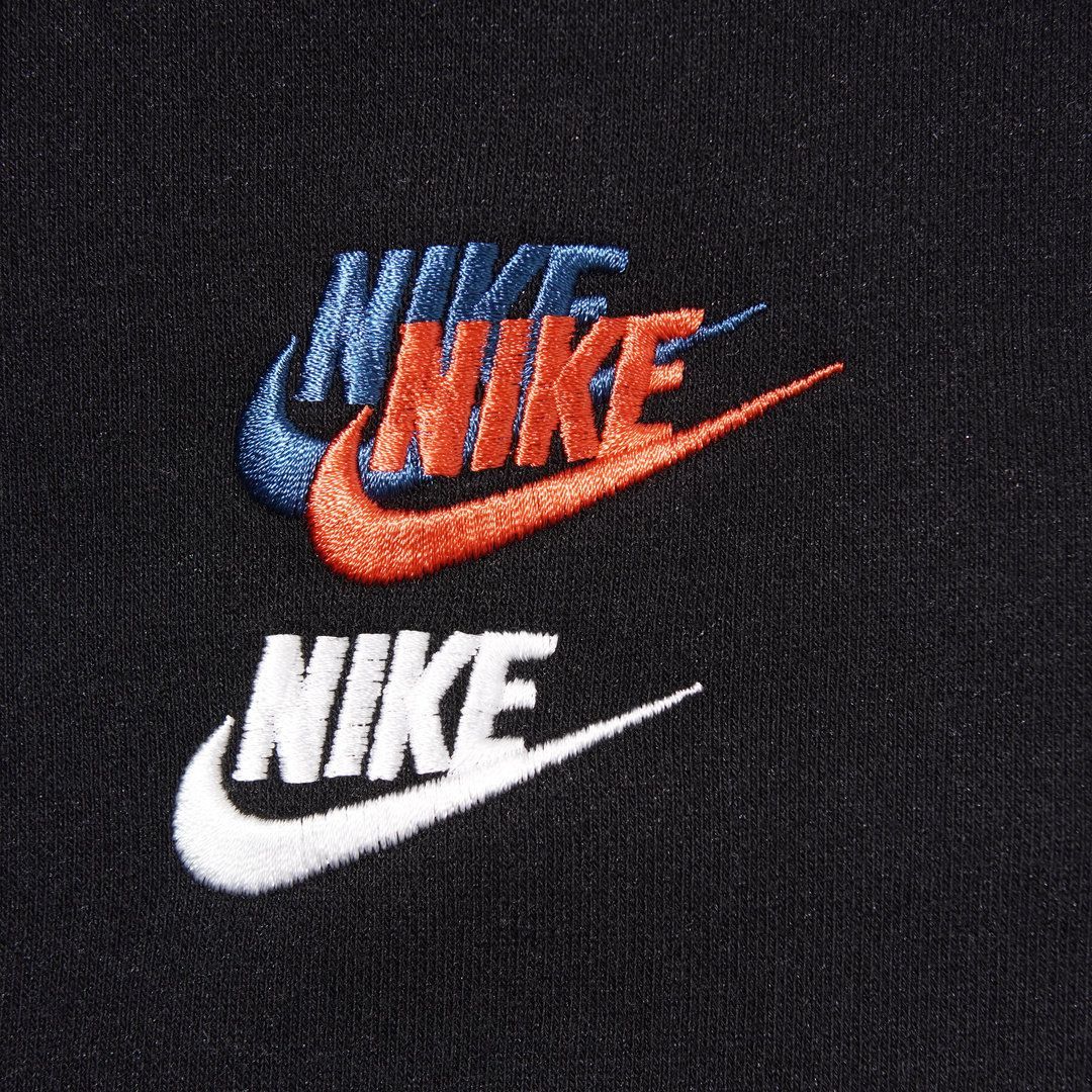 極美品 ナイキ NIKE スウェット XL ブラック スウッシュ ロゴ刺繍 裏毛
