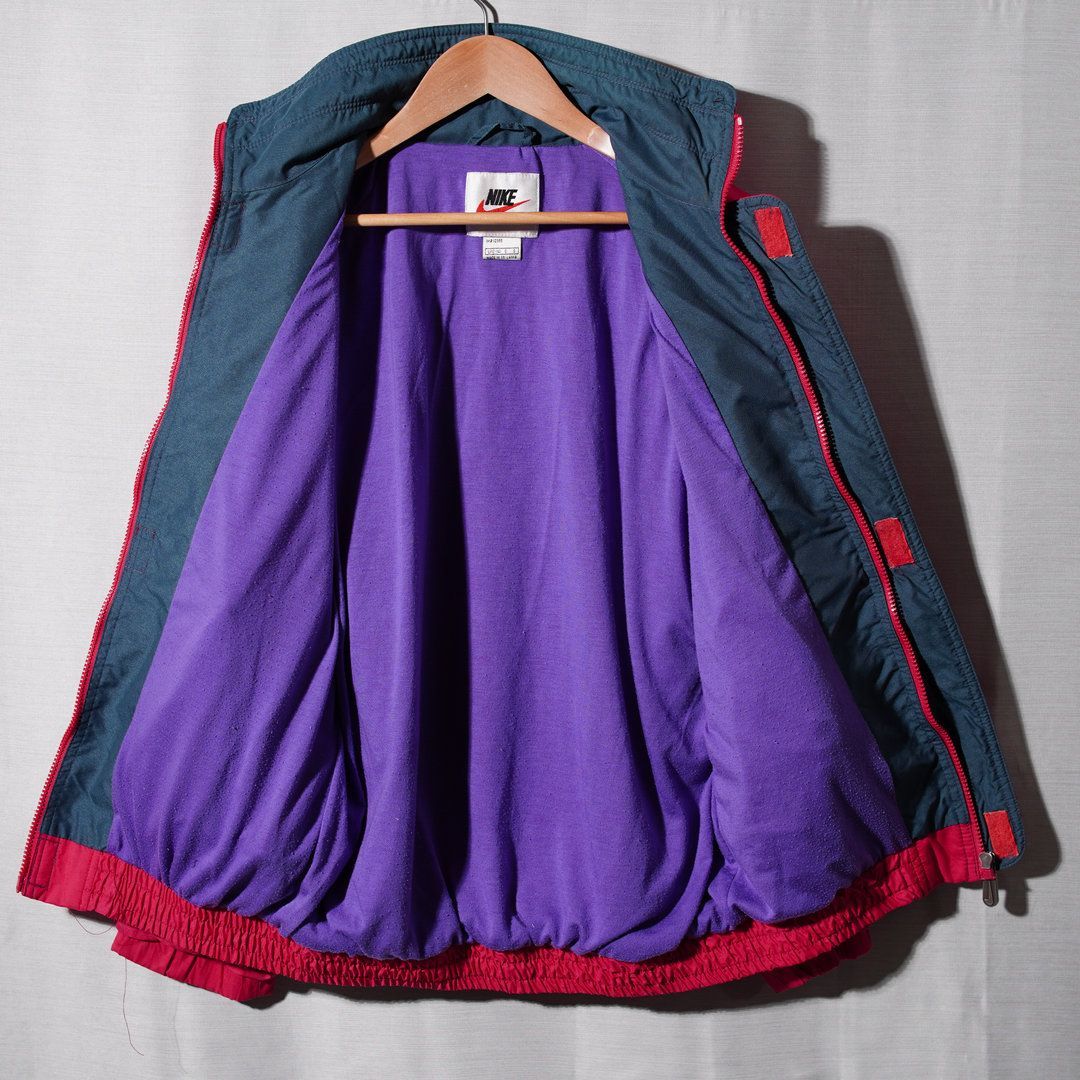 90s ナイキ NIKE ナイロンジャケット L マゼンタ ヴィンテージ Vintage