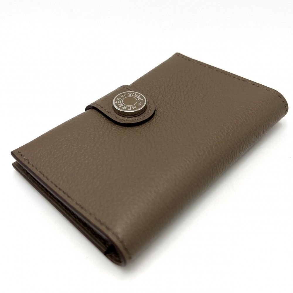 新品✨HERMES Hセリエ カードケース エバーカラー エトゥープ W刻印
