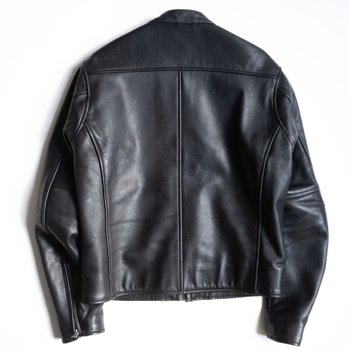 KADOYA ブラック レザー シングルライダース 革ジャン 襟付きシングル レザージャケット｜カドヤ公式オンライン