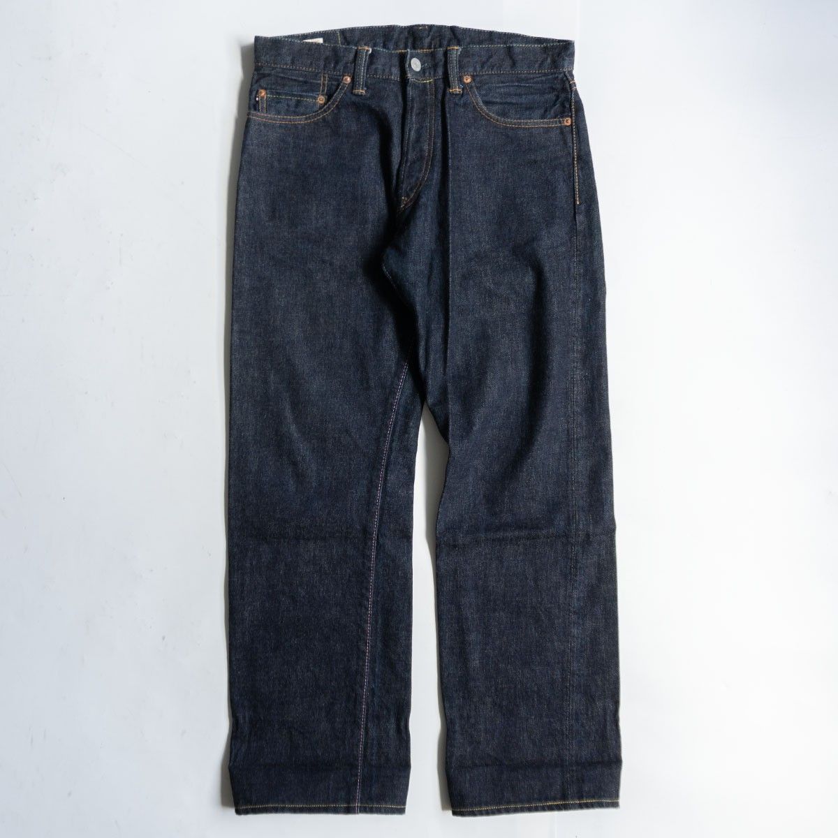 美品/濃紺】 桃太郎ジーンズ【0805SP/出陣スリムストレート ボタン