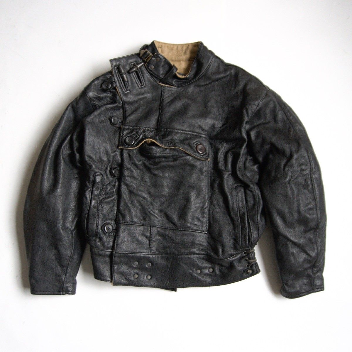 美品】KADOYA【レザー モーターサイクルジャケット】 L カドヤ レザー 