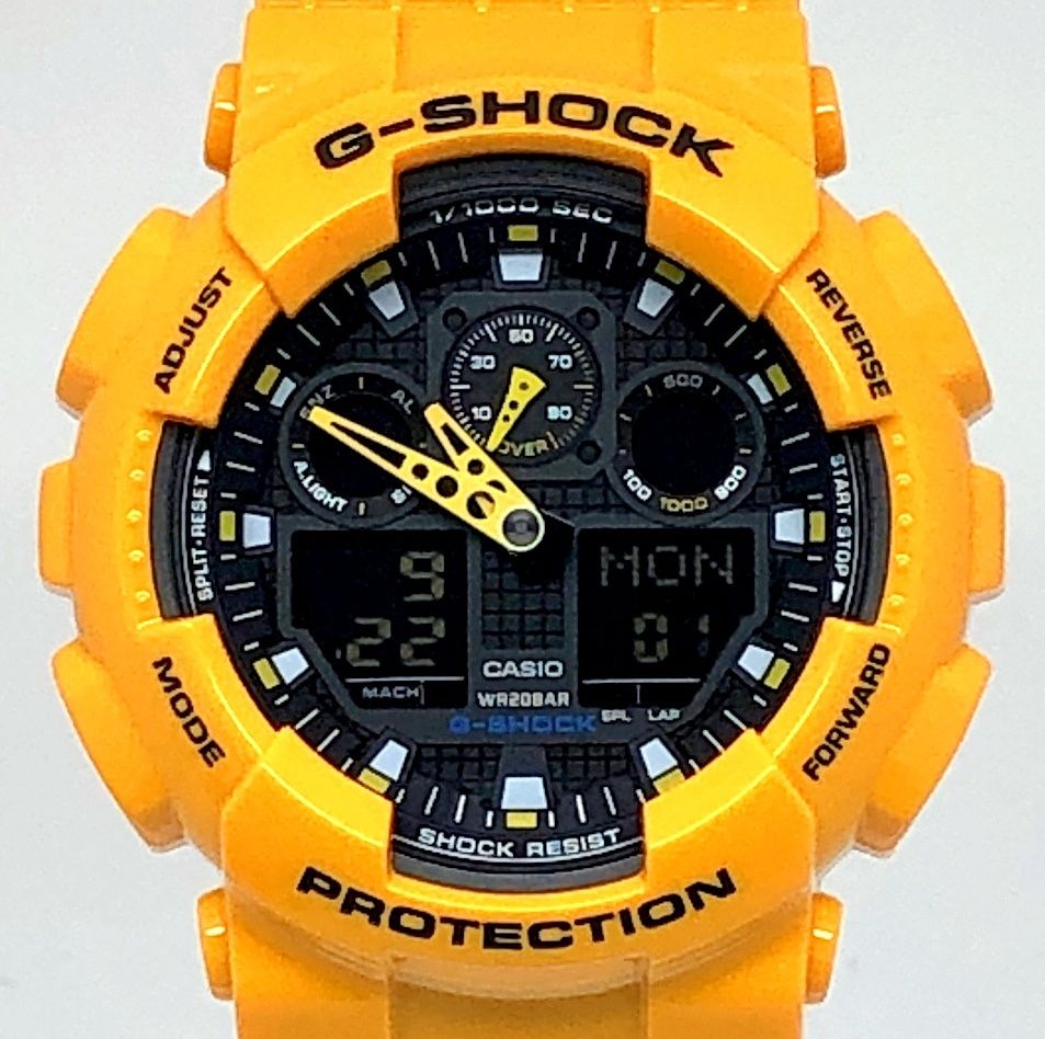 G-SHOCK ジーショック GA-100A-9A ビッグケース カラーモデル アナデジ