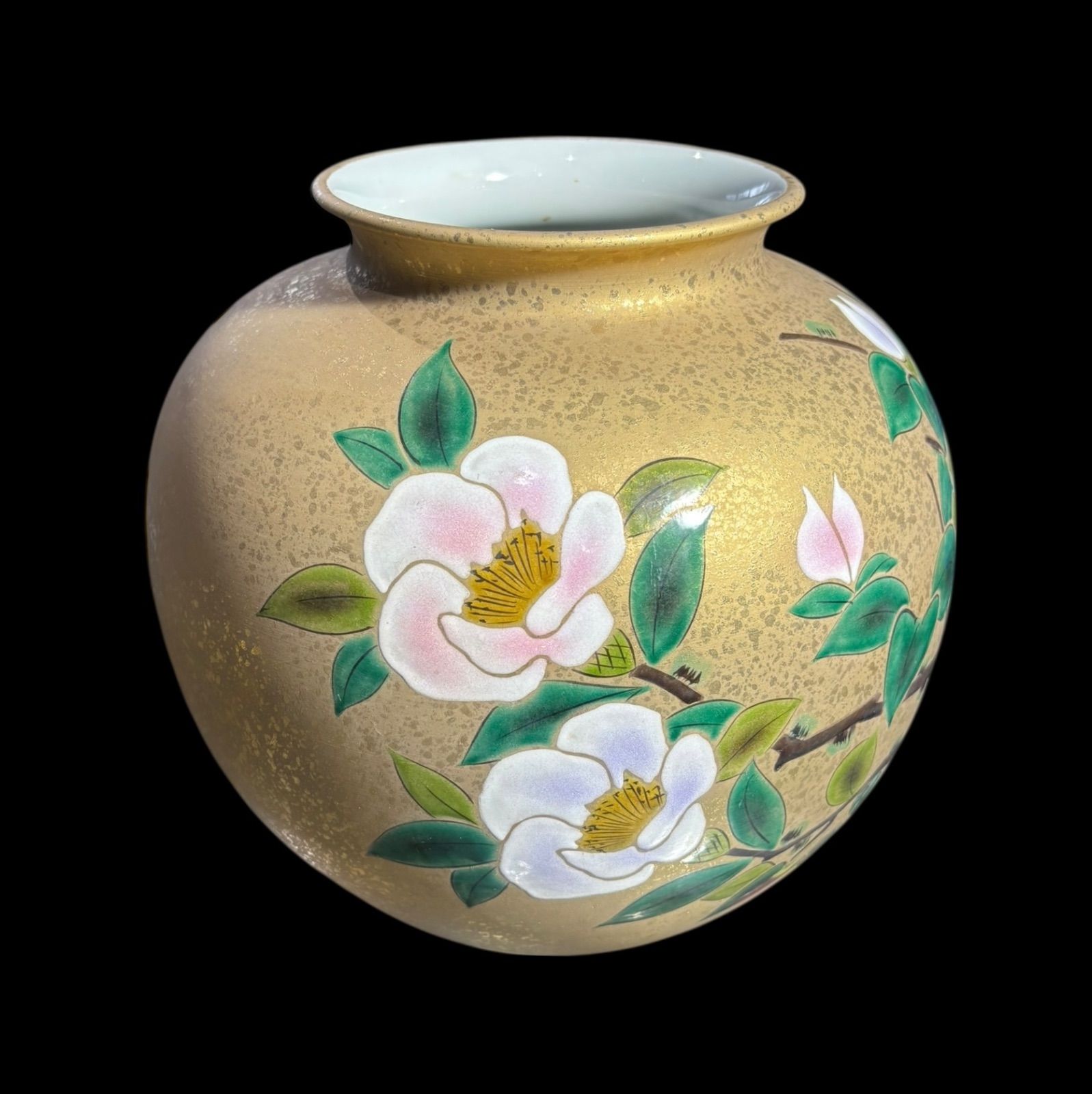 【作家物】未使用　九谷焼　光陽 花器 共箱付 美品 和モダン インテリア 作家物】未使用 九谷焼 光陽 花器 共箱付 美品 和モダン インテリア