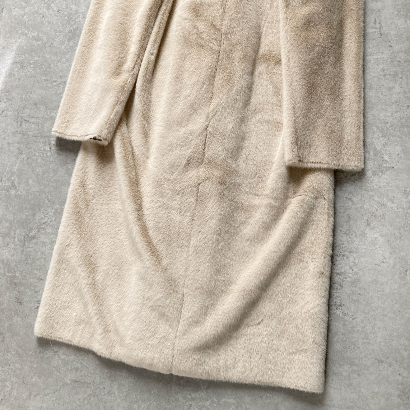 美品 ZARA ザラ フェイクファーロングコート シャギー フェイク 