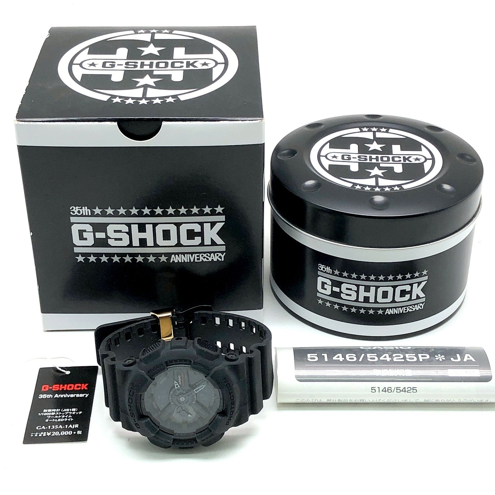 G-SHOCK ジーショック GA-135A-1A 35周年記念 ビッグバンブラック 