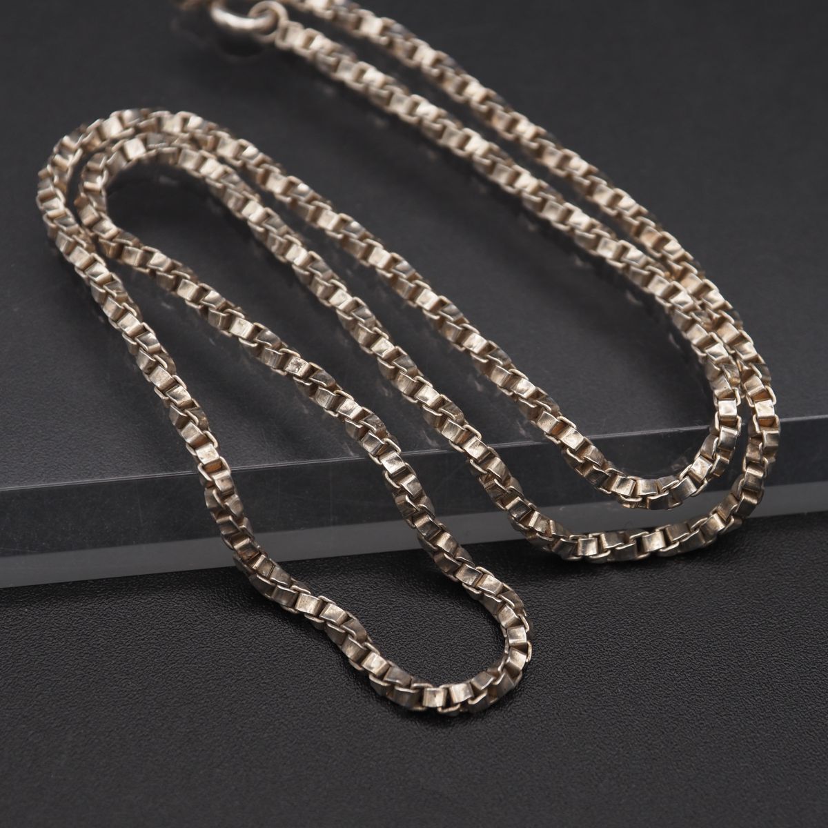 L744 ヴィンテージ 925 SPAIN刻印 ネックレス ベネチアン スクリュー