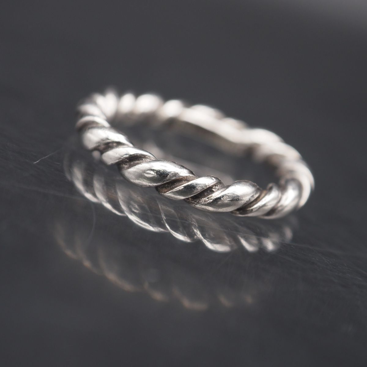 L656 ヴィンテージ SILVER 生刻印 リング デザイン シルバー 指輪 9号