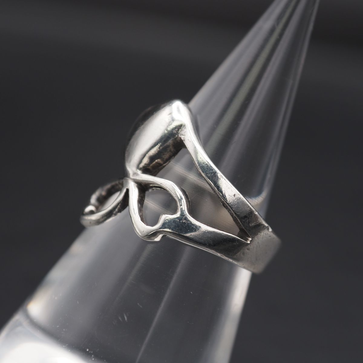 silver刻印 L614 ヴィンテージ SILVER刻印 リング 大ぶり 透かし彫り デザイン