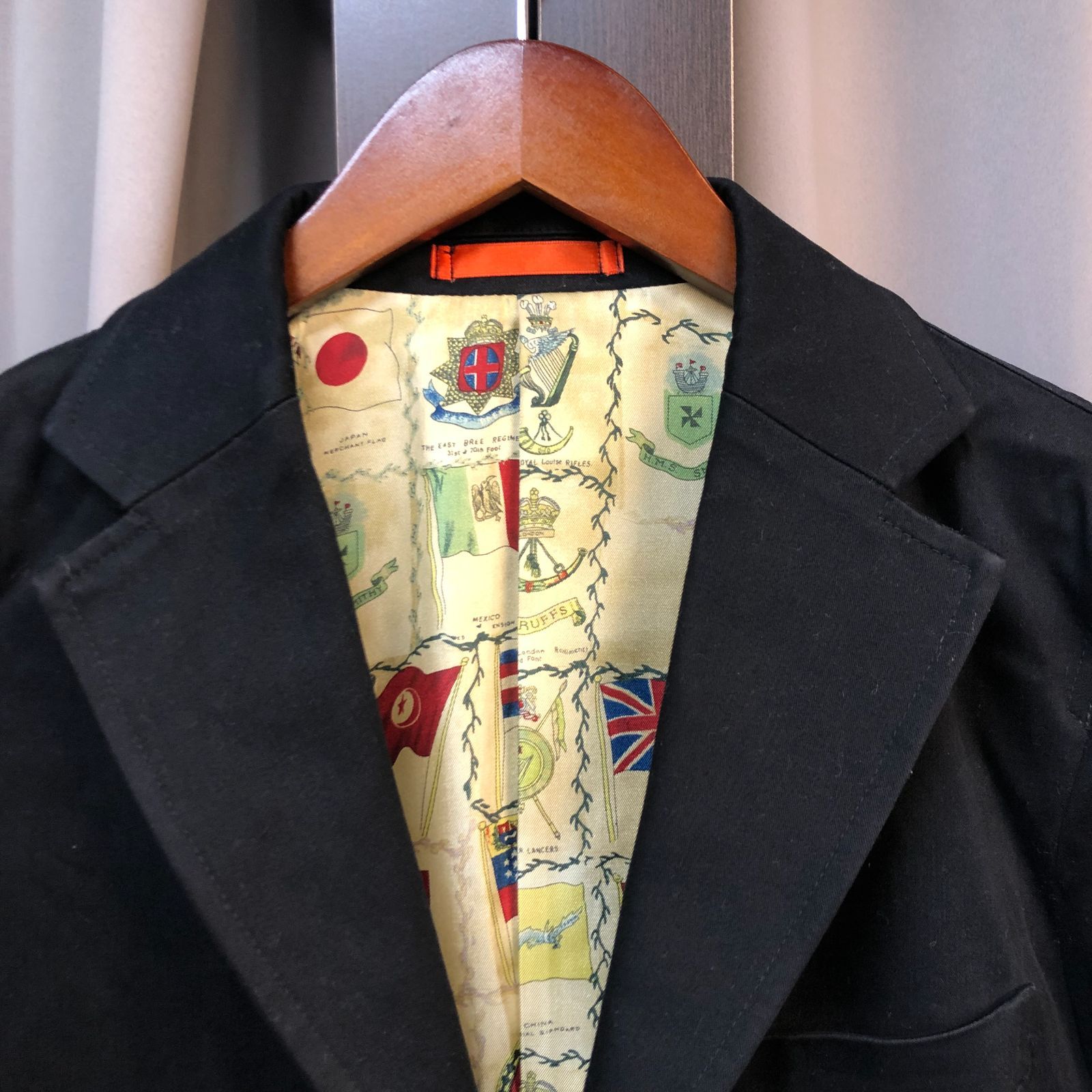 Paul Smith (ポールスミス) コットン テーラードジャケット 裏地国旗柄