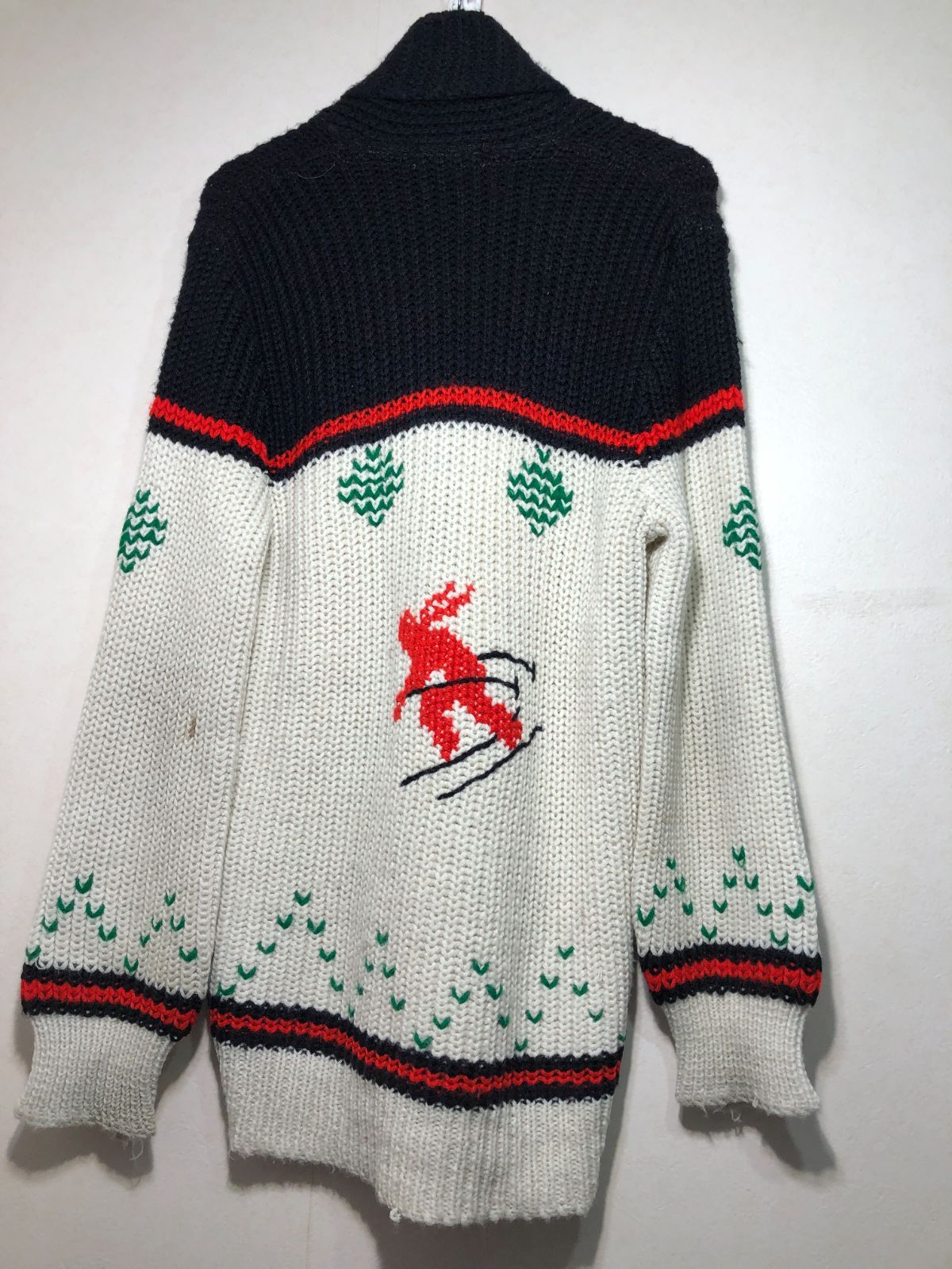 032162 KNIT-RITE MILLS ジップ カウチン ニット セーター 
