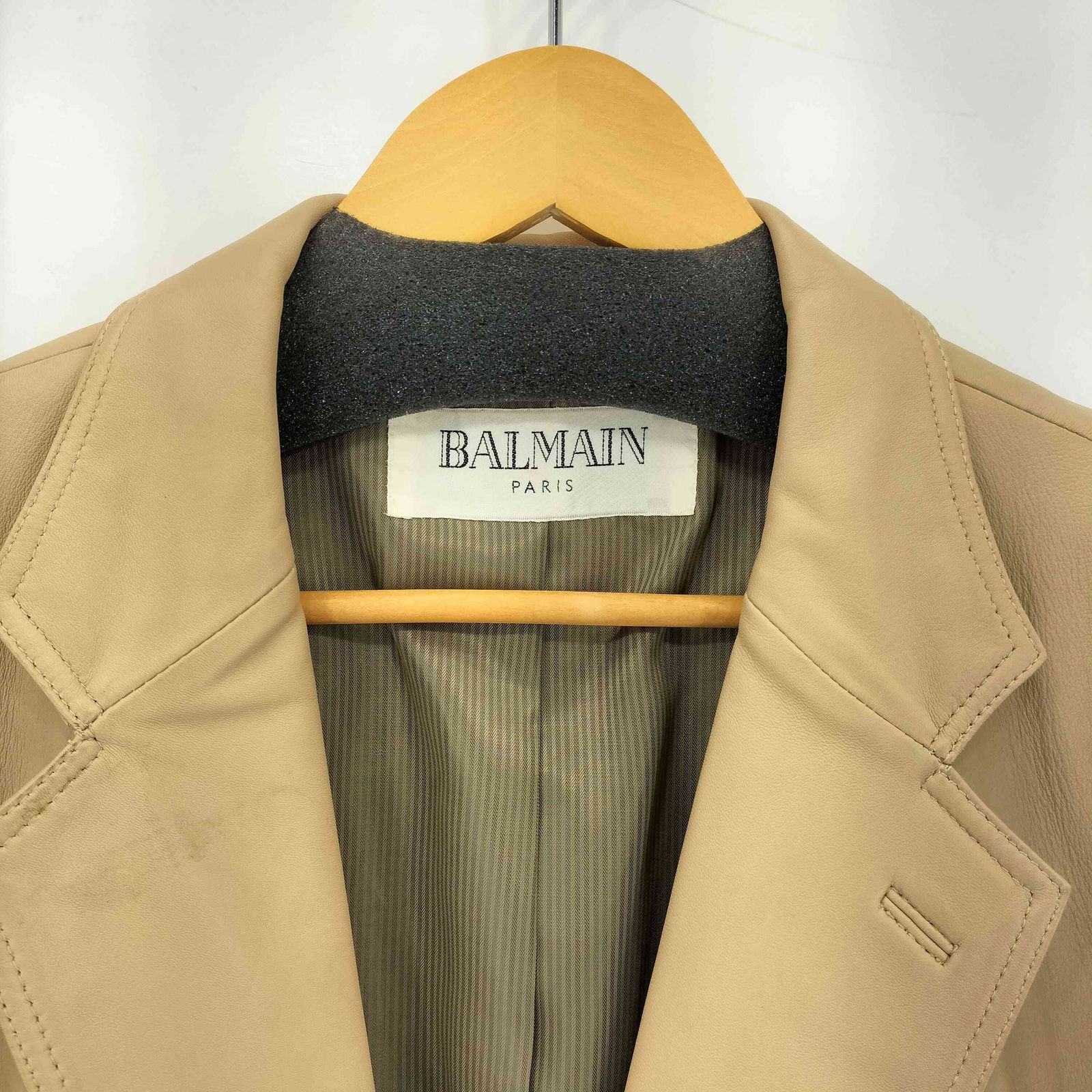 バルマン BALMAIN ラムレザーテーラードジャケット メンズ LL - メルカリ