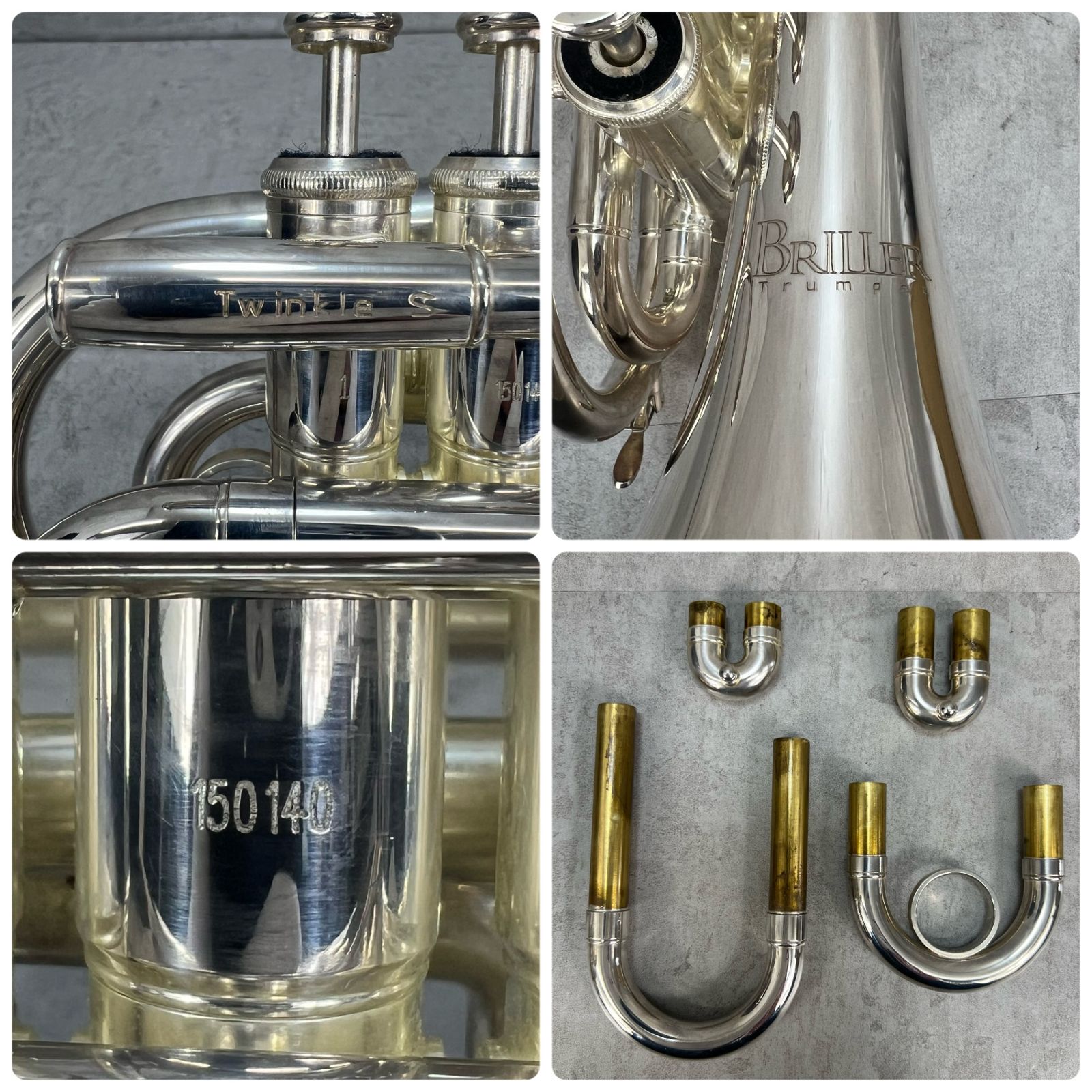 BRILLER ブリエル B♭ポケットトランペット Twinkle S trumpet 彫刻