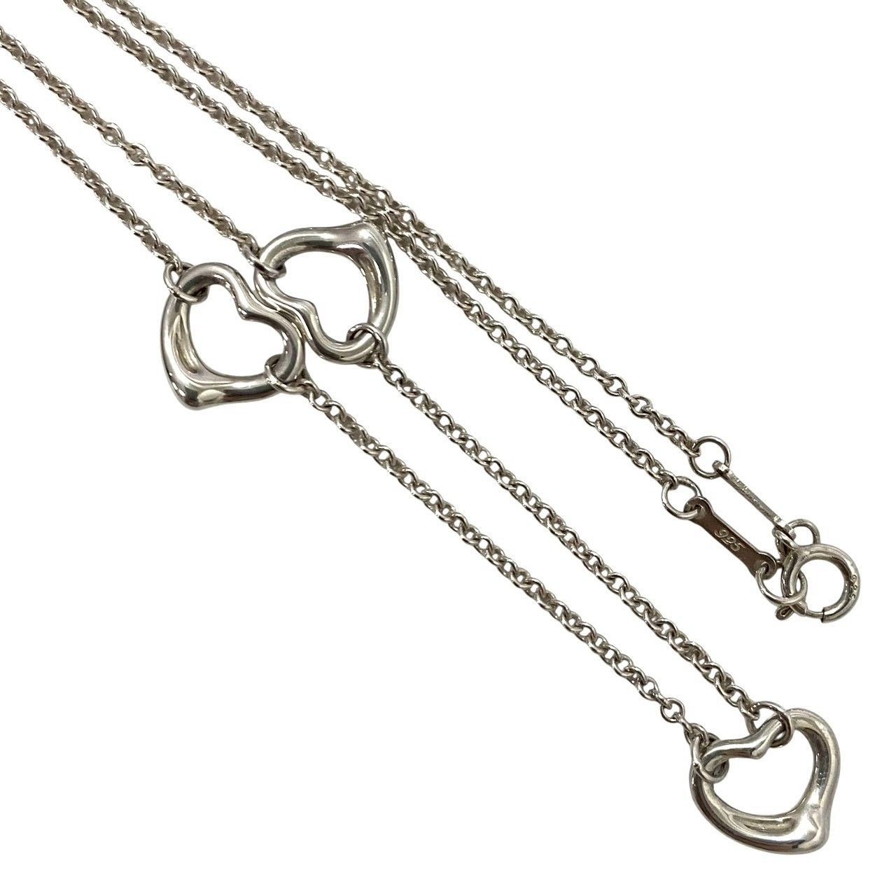 FU【TIFFANY&Co.】トリプル オープンハート ネックレス ELSA PERETTI